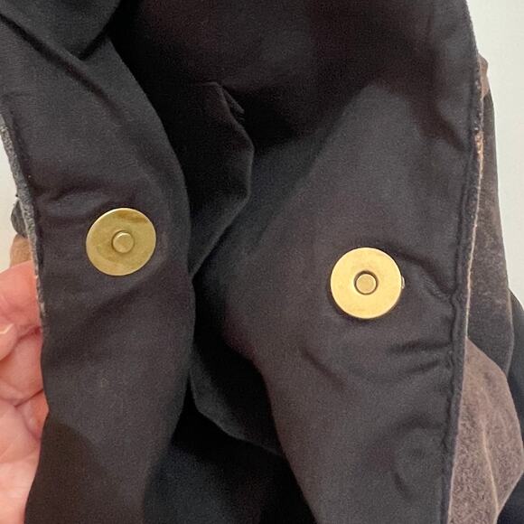 Bohemian Artsy Canvas Bucket Tote Patchwork Applique Distress Hippie Tote Bag - Picture 8 of 9